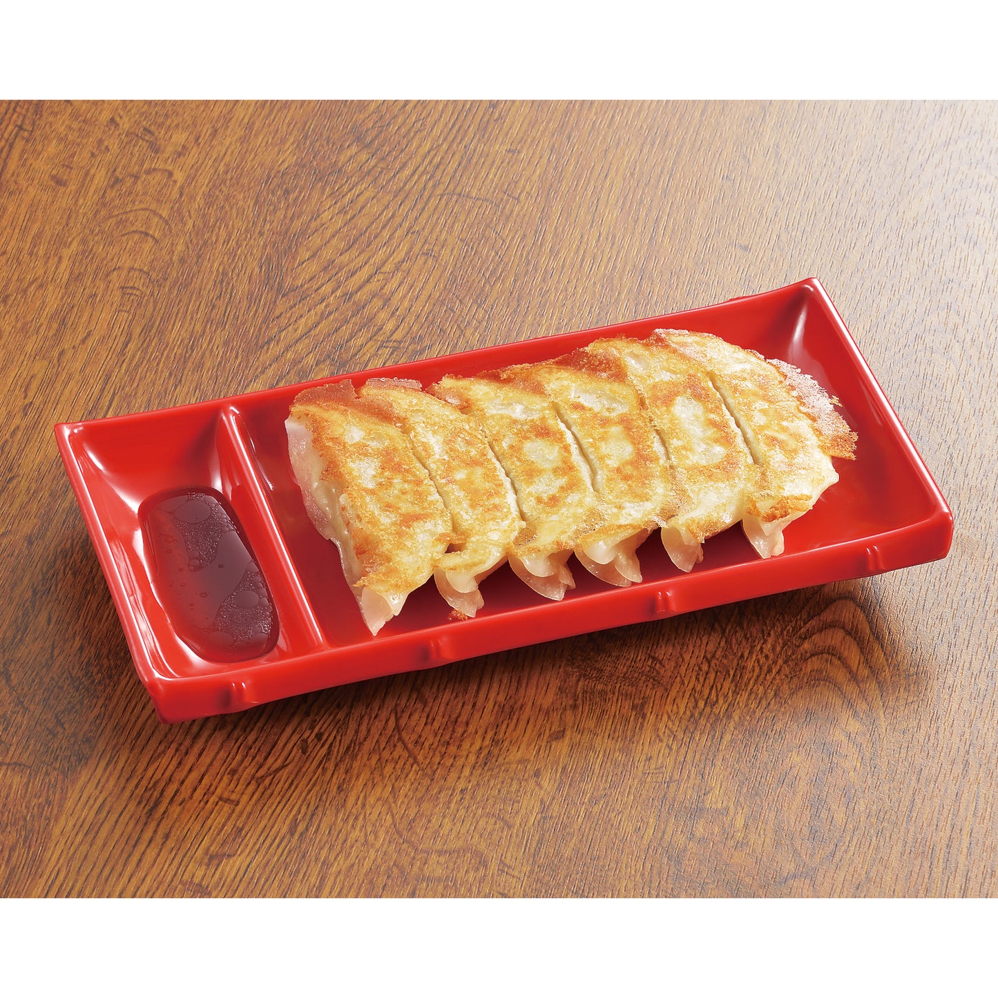 105-10037-08 シンプル赤 角仕切皿 (SP-32R)