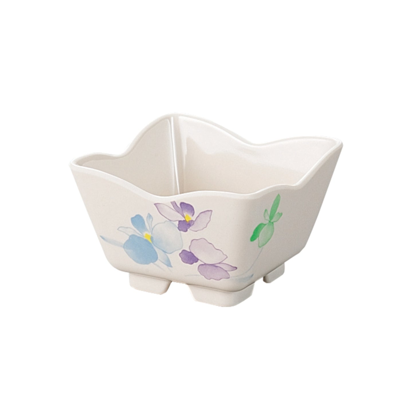 105-10042-23 すみれ 花形角小鉢(小) (VO-86)