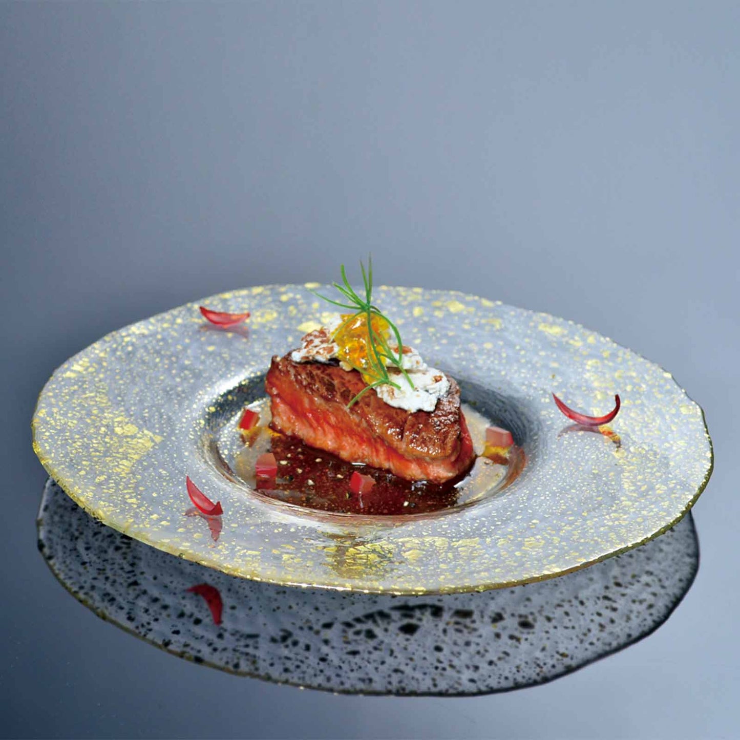 138-10818 リム付プレート280 金箔付き 49020G