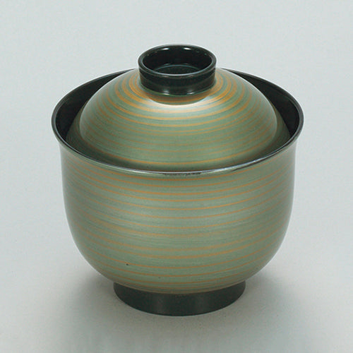 350-10020 緑金かすり30りぼん椀