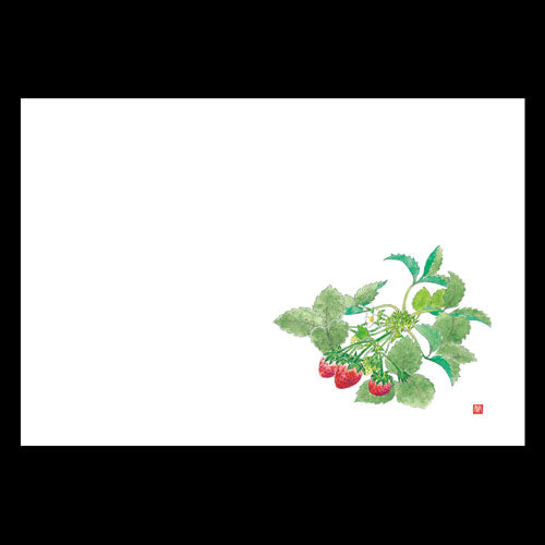 201-10134 38cm上質紙マット イチゴ(3・4月)