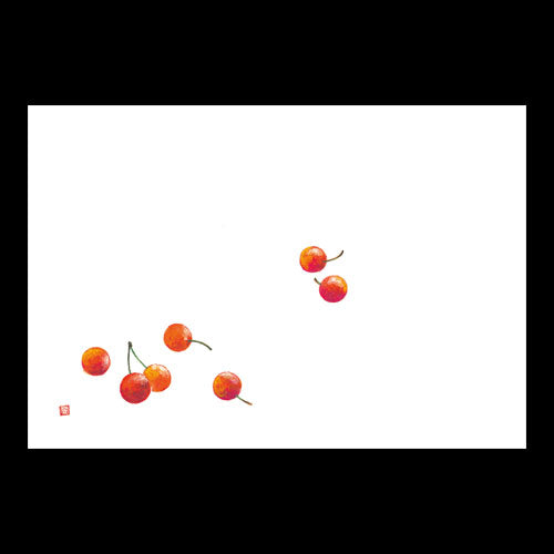 201-10178 38cm上質紙マット さくらんぼ(6・7月)