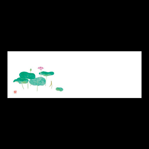 192-20004 箸置雲竜和紙マット ハスの花(仏事用)