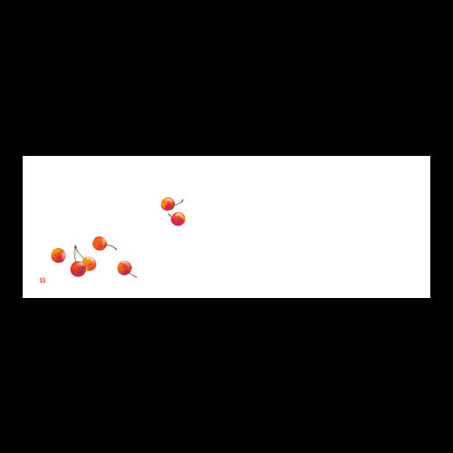 192-20052 箸置雲竜和紙マット さくらんぼ(6・7月)