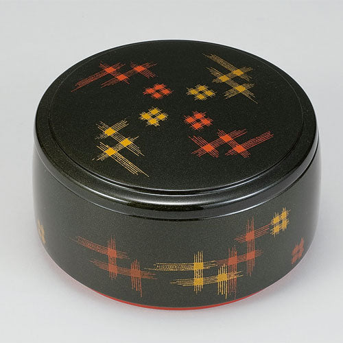 000-333 メラミン太鼓型グリーンカスリ内朱ちらし桶