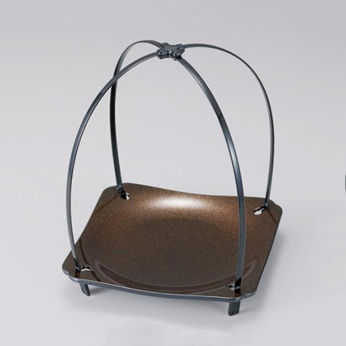 445-59311 隅切角皿 金パール