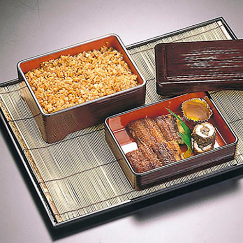 ヘギメ2段丼重 タメ内朱