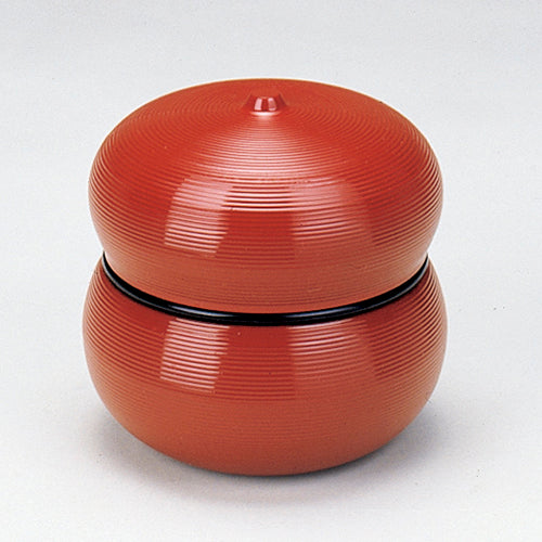 360-19111 千筋瓢箪飯器 朱内黒