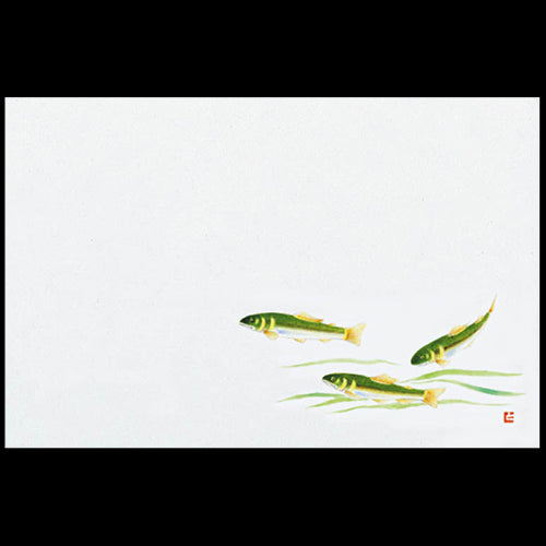 201-10149 38cm上質紙マット 鮎(4~8月)