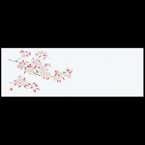 201-20067 上質紙13cm長角マット 桜(3・4月)