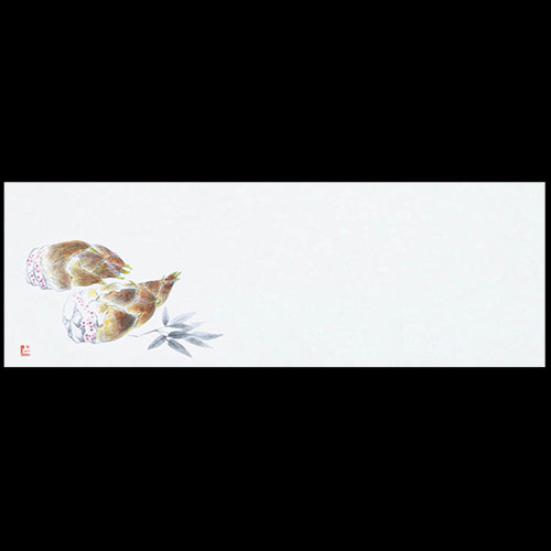 201-20076 上質紙13cm長角マット 筍(3・4月)