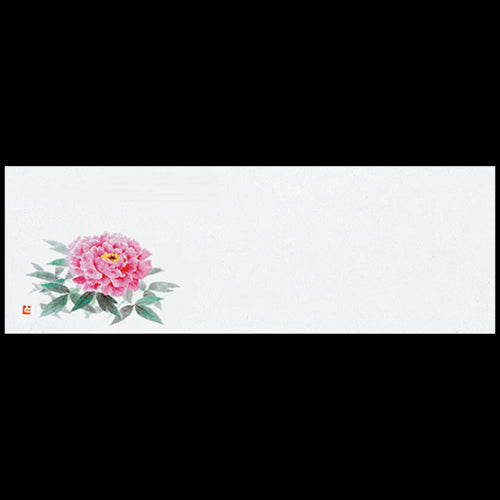 201-20091 上質紙13cm長角マット 牡丹(4・5月)