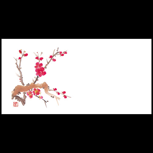 201-30033 上質紙お手元マット 紅梅 (1・2月)