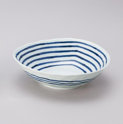 719-10019-02 和染ライン変形鉢(大)