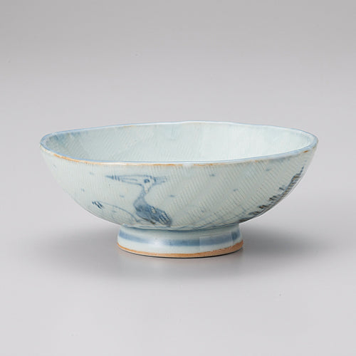 072-99 手描サギ絵小鉢