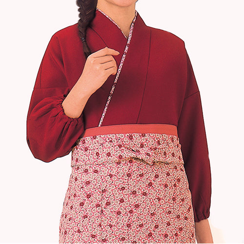 茶羽織・上着 エンジ(TJ-6507)