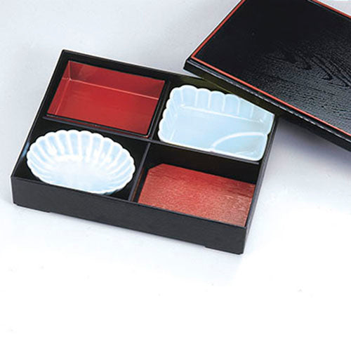 300-12012 朱天黒角長鉢<小>