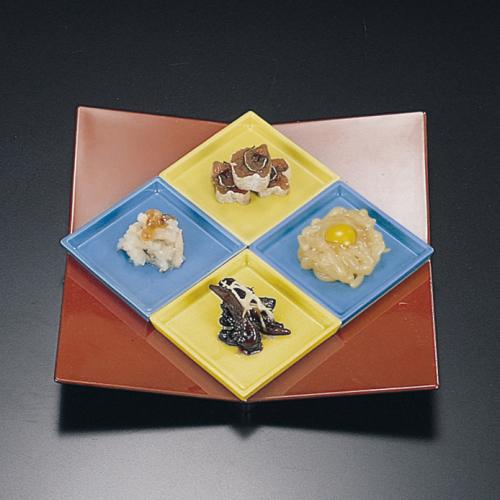 420-34021 高瀬皿 朱