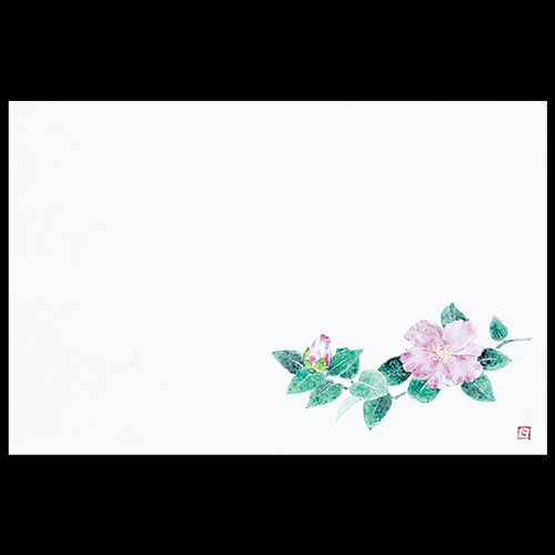 201-60035 尺5上質紙マット 山茶花(さざんか)(10~2月)
