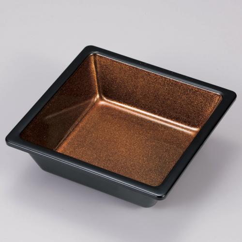 305-20111 金パール天黒角皿