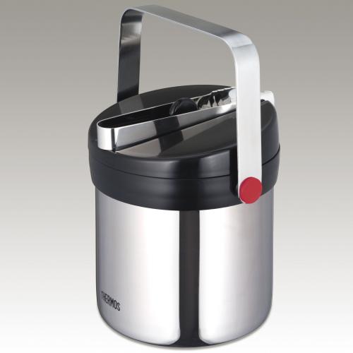 113-10407 サーモス 真空断熱アイスペールJIN-1300 ステンレスブラック