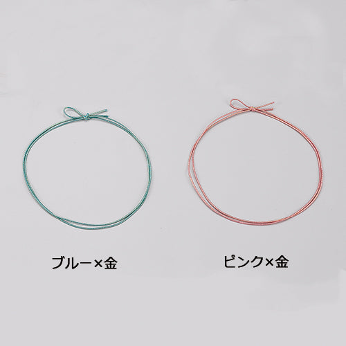 4ッ打ラメ入りゴム2重片花結び(金ラメ) 小62cm<各100本入>