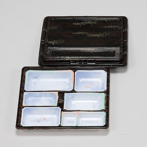 101-10101 弁当容器 T-117-B会席膳セット 蓋木目<180個セット>