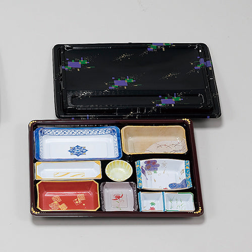 101-10106 弁当容器 T-149-A会席膳セット 蓋三彩<120個セット>