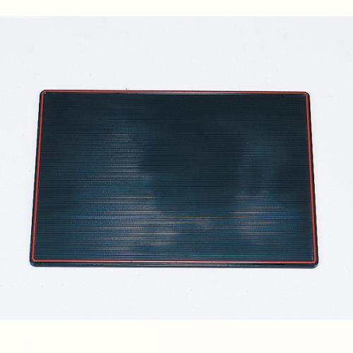 340-22511 尺3空也両面盆 表:朱天黒 裏:黒千筋