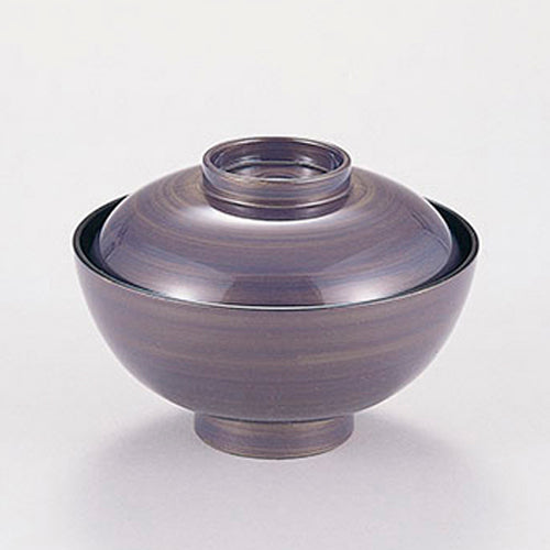 350-15572 4寸千代原椀 紫金カスリ