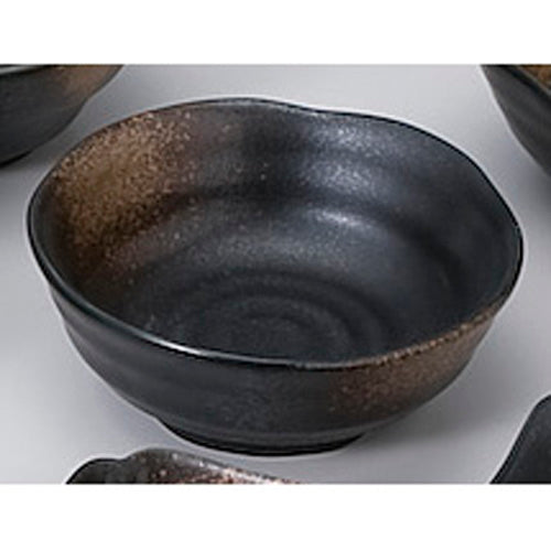 610-12006 黒吹焼〆11.5cm鉢