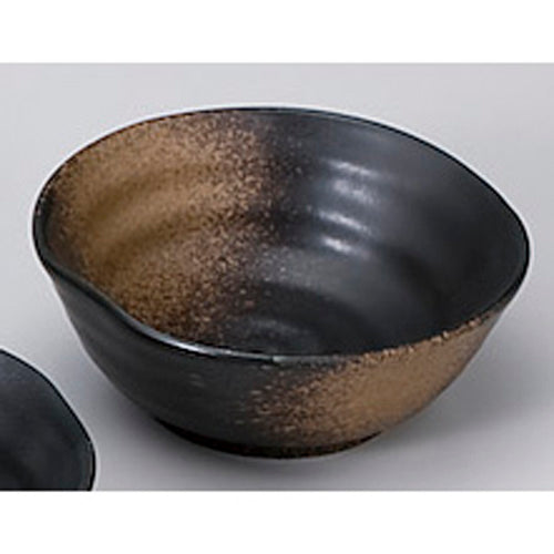 610-12007 黒吹焼〆12cm鉢