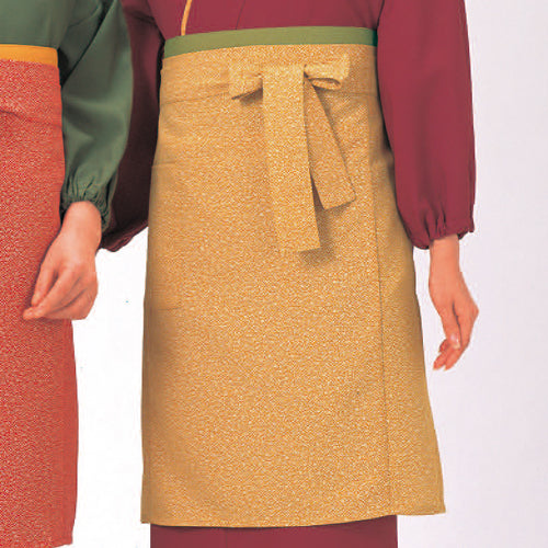 193-50029 ロングエプロン 江戸小紋・芥子(EP-8002)