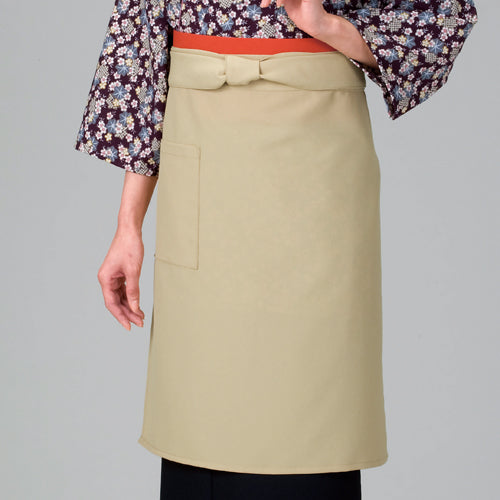 193-50021 ロングエプロン ベージュ(EP-8512)