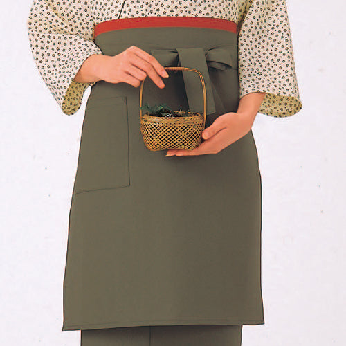 193-50014 ロングエプロン 抹茶(EP-8514)