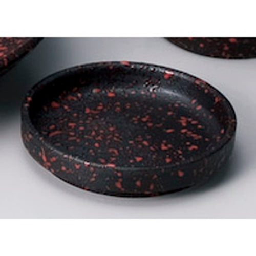 706-10047 黒赤玉吹薬味皿