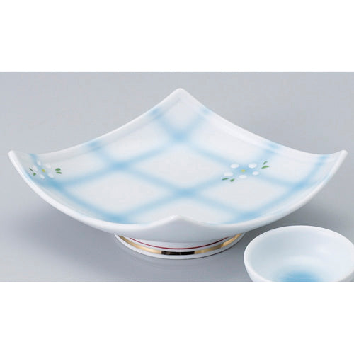 707-10072 格子小花多用皿