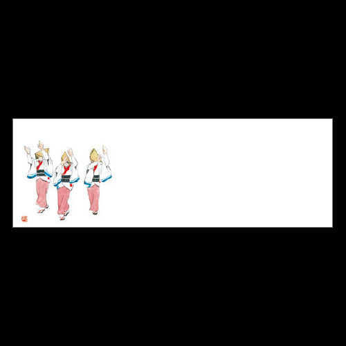 201-20145 上質紙13cm長角マット 阿波踊り (8月)