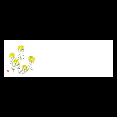 201-20073 上質紙13cm長角マット 菜の花 (3・4月)