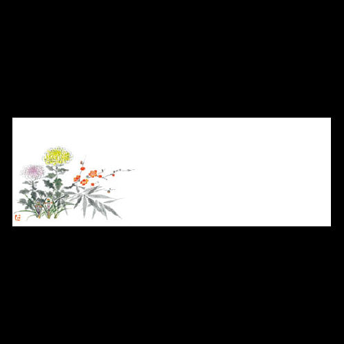 201-20028 上質紙13cm長角マット 四季の花 (オールシーズン)