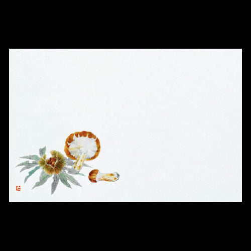 201-10225 38cm上質紙マット 栗、マツタケ (9・10月)