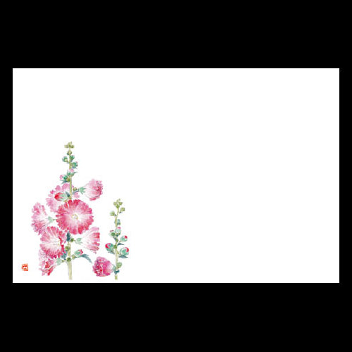 201-10177 38cm上質紙マット 立葵 (6・7月)