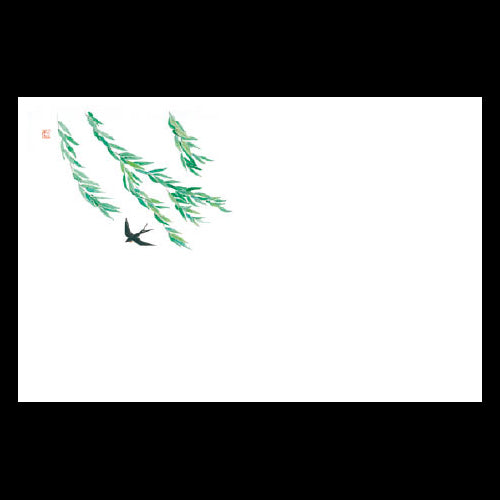 201-10150 38cm上質紙マット ツバメと柳 (4~9月)