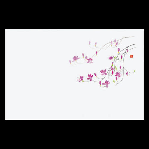 201-10140 38cm上質紙マット ミツバツツジ (4・5月)