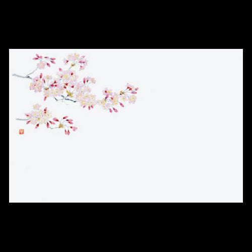 201-10122 38cm上質紙マット 桜 (3・4月)