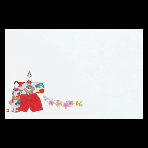 201-10119 38cm上質紙マット ひな人形 (3月)