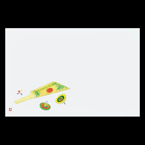 201-10109 38cm上質紙マット こまと羽子板 (1月)