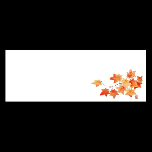 192-20081 箸置雲竜和紙マット 新紅葉 (9・10月)