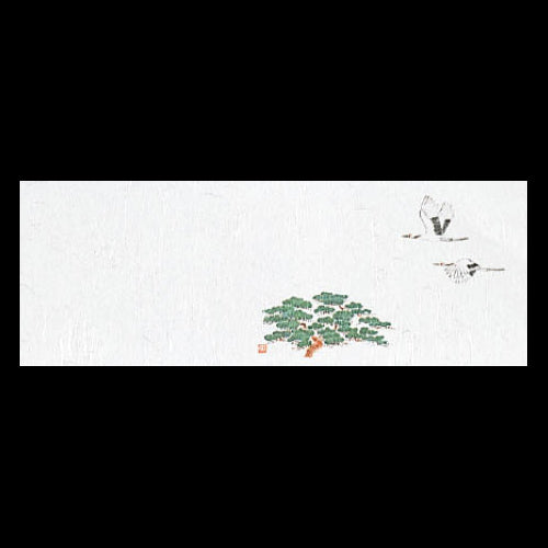 192-20002 箸置雲竜和紙マット 松に鶴 (祝事用)