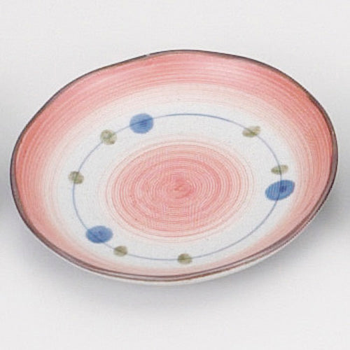 724-10018-02 3寸皿 あけぼの(朱)
